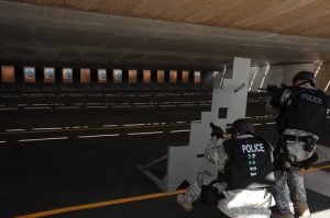 A Man Shooting in a Lead-free Range