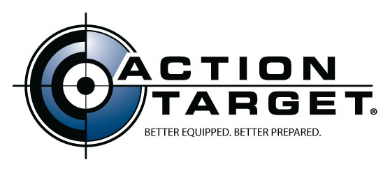 Logo with a target symbol and text: "ACTION TARGET. BETTER EQUIPPED. BETTER PREPARED."
