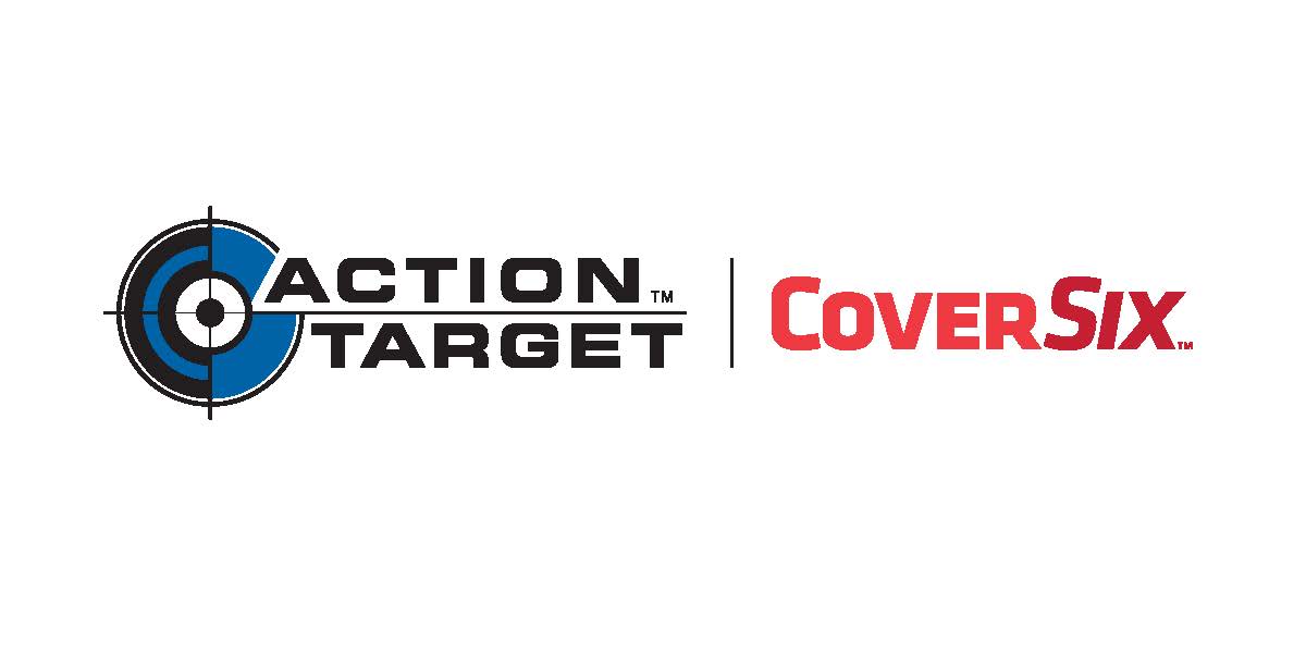 Action Target and CoverSix logos side by side, featuring a blue target symbol and bold black and red text branding.