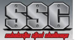 SSC Scholastic Steel Challenge logo with metallic letters and red stylized text beneath.