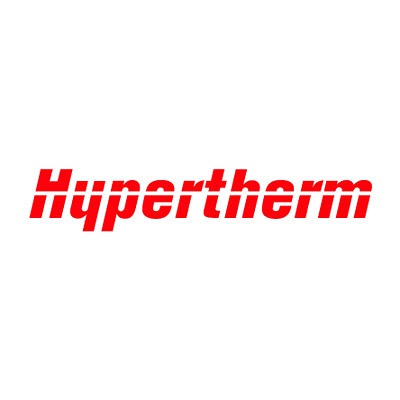 Red "Hypertherm" text on white background; bold, italicized font.