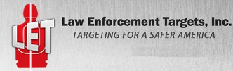 Logo featuring red target silhouette; text: "Law Enforcement Targets, Inc. TARGETING FOR A SAFER AMERICA".