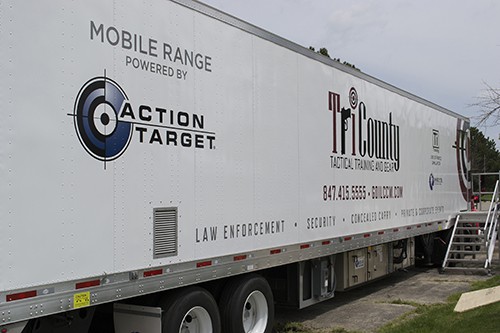 Mobile shooting range trailer powered by Action Target and Tri County Tactical Training and Equipment.