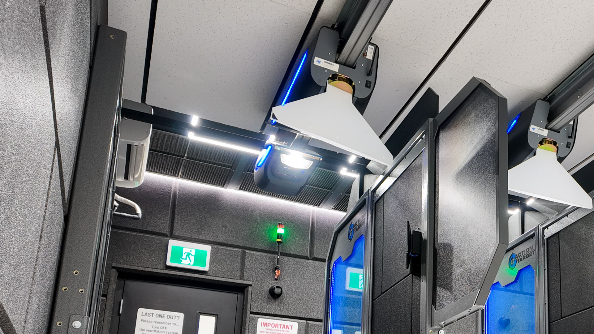 A close-up image of the dock lighting on a Genesis target retriever