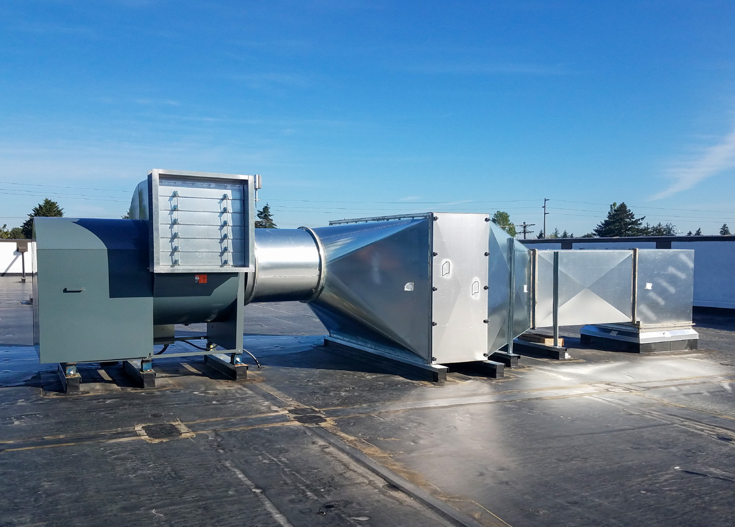Range Exhaust Fan on top of a commercial shooting range