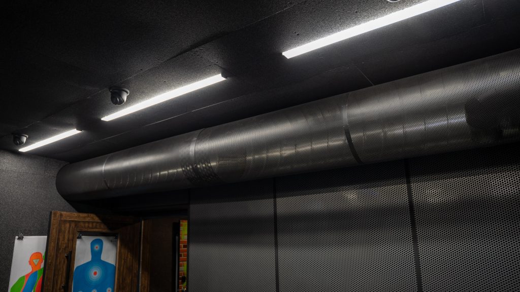 Radial Diffuser at the back of the range. Part of the ventilation system of a home range.