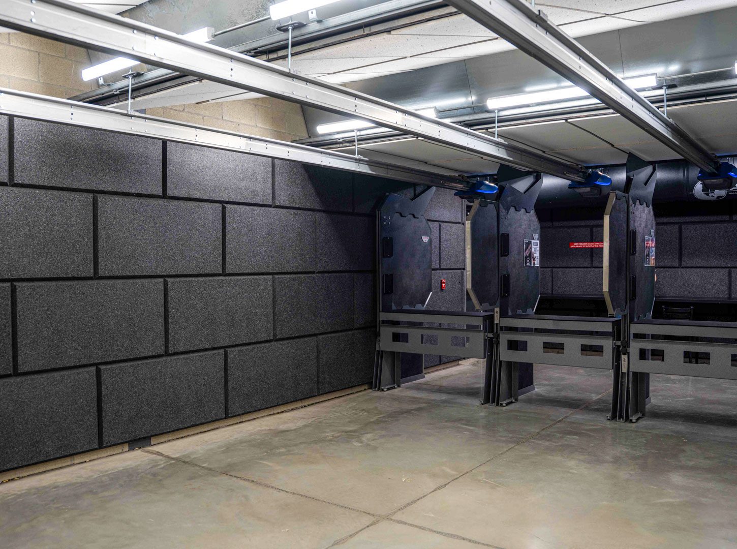 Up-range angle of Lake Erie Arms, OH, showing off its range lighting