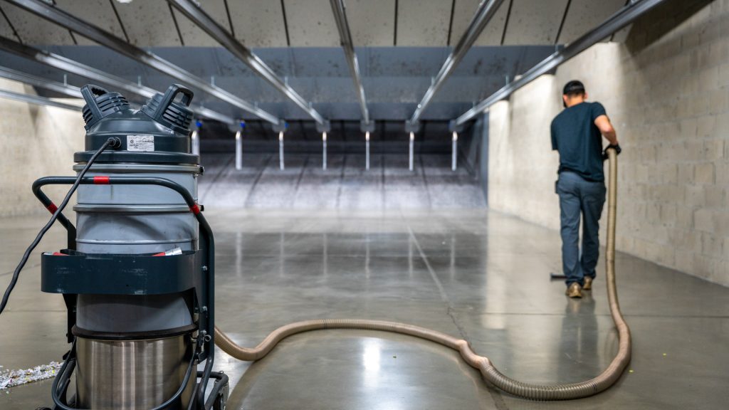 HEPA Vacuuming a shooting range