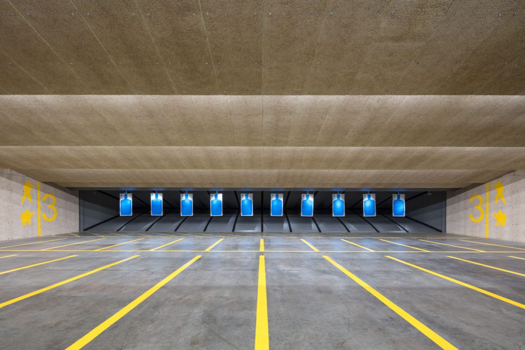 Downrange view of the Chester County Training Facility range